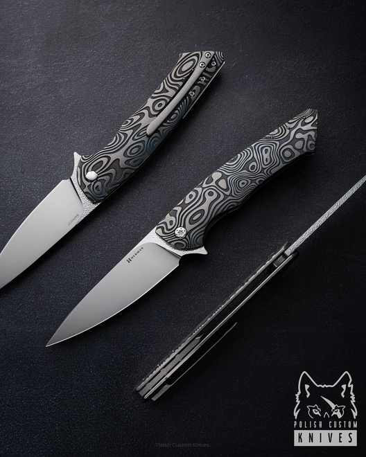NÓŻ SKŁADANY FOLDER SLIM #0591 MAGNACUT NEBULA RIPPLE HERMAN KNIVES