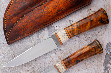 ZESTAW NÓŻE MYŚLIWSKE LEL I POLEL K110 CZCZOTA BUKOWA GARUCHI KNIVES
