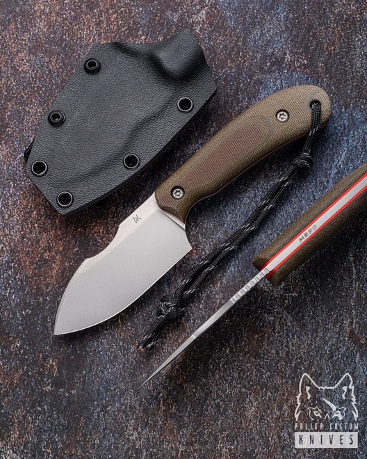 NÓŻ MYŚLIWSKI EDC CWANIAK 7 M390 MICARTA AK