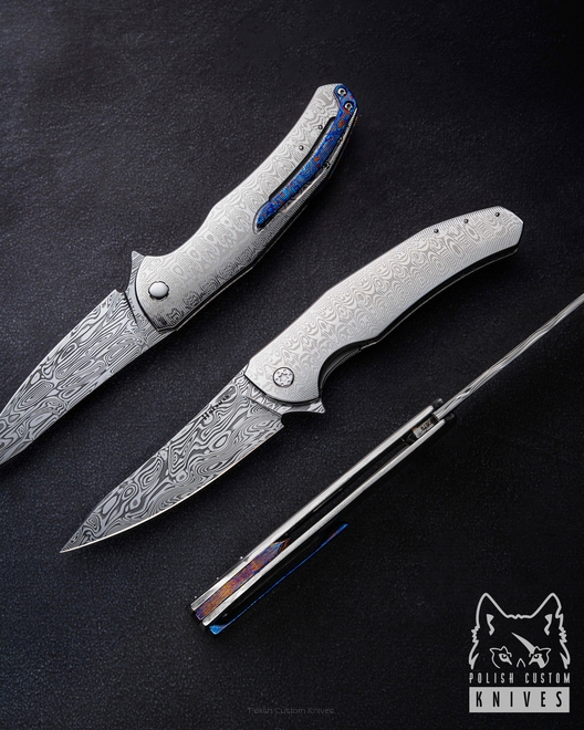 NÓŻ SKŁADANY FOLDER ISHTAR #0679 DAMASTEEL FULL DRESS HERMAN KNIVES