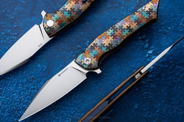 NÓŻ SKŁADANY FOLDER BEE #0290 M398 PUZZLE HERMAN KNIVES