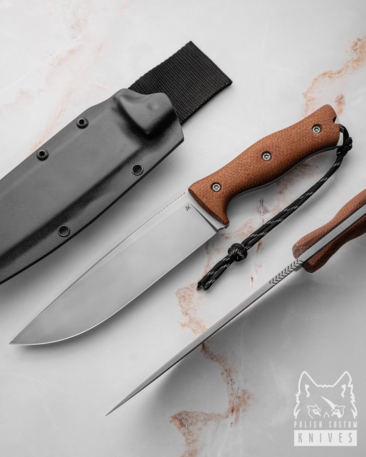 DUŻY NÓŻ SURVIVALOWY TAKTYCZNY KRYPTON 170 9 CPM 3V MICARTA AK KNIVES