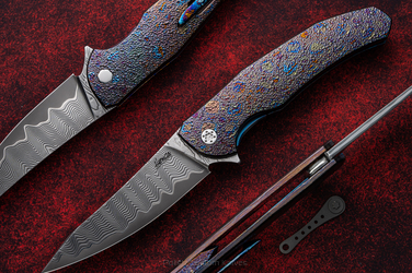 NÓŻ SKŁADANY FOLDER ISHTAR 3 BLACK TIMASCUS GRIMAKO HERMAN