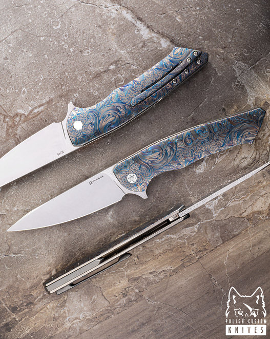 NÓŻ SKŁADANY FOLDER SLIM #0641 M390 ETERNAL GARDEN HERMAN KNIVES