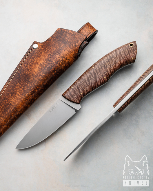 NÓŻ SURVIVALOWY MYŚLIWSKI POGWIZD HUNTER 25 K110 D2 MANGO SIMON'S