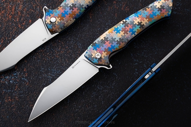 NÓŻ SKŁADANY FOLDER OVIUM GENERACJA 2 #0141 M398 PUZZLE HERMAN KNIVES