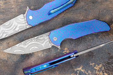 NÓŻ SKŁADANY FOLDER DRAGONFLY #0575 DAMASTEEL DAMACORE TIMASCUS FULL DRESS ( C0078 ) HERMAN KNIVES