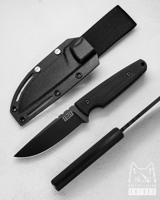 NÓŻ BUSHCRAFTOWY SURVIVALOWY HANDIE 1 NMV O2 G10 CZARNY CERAKOTE ZA-PAS