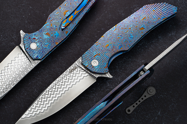 NÓŻ SKŁADANY DRAGONFLY 3 BLACK TIMASCUS DAMACORE HERMAN