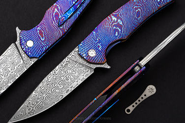 NÓŻ SKŁADANY DRAGONFLY 1 TIMASCUS DAMASTEEL HERMAN