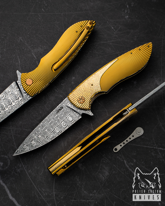 NÓŻ SKŁADANY FOLDER STING 225 DAMASTEEL HERMAN