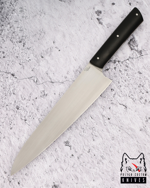 NÓŻ KUCHENNY CHEF 210 55 CZARNY GRAB ELMAX PABIŚ KNIVES