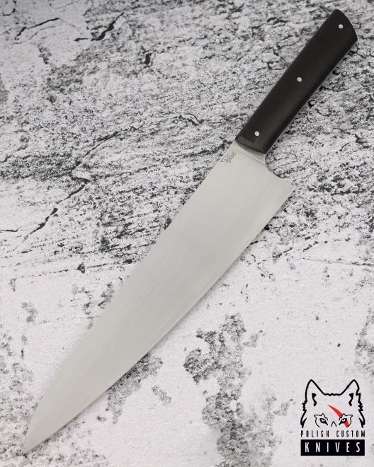 NÓŻ KUCHENNY CHEF 210 56 CZARNY GRAB ELMAX PABIŚ KNIVES