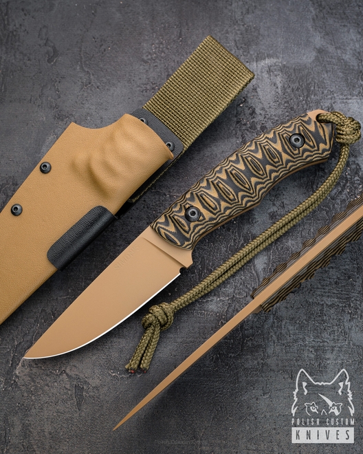 NÓŻ SURVIVALOWY MYŚLIWSKI POGWIZD HUNTER 6 D2 MICARTA SIMON'S