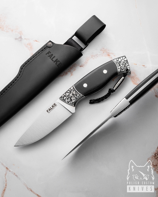 NÓŻ MYŚLIWSKI HUNTER INDIVIDUAL H317 N690 CZARNE G10 FALKE KNIVES