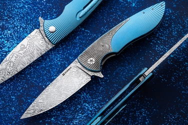NÓŻ SKŁADANY FOLDER STING #0924 DAMASTEEL HALF DRESS HERMAN KNIVES