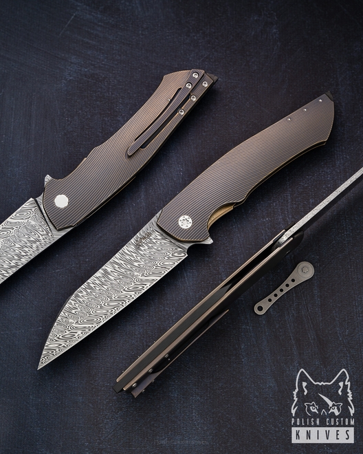 NÓŻ SKŁADANY FOLDER OVIUM 16 DAMASTEEL HERMAN 