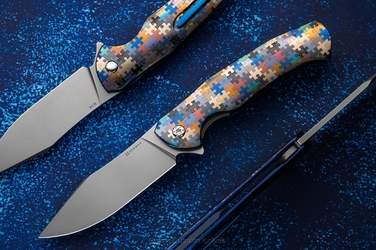 NÓŻ SKŁADANY FOLDER MANTIS #0471 M398 PUZZLE HERMAN KNIVES
