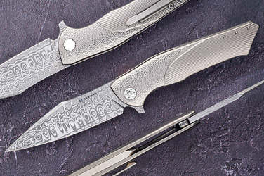 NÓŻ SKŁADANY FOLDER BEE #0289 DAMASTEEL HALF DRESS HERMAN KNIVES