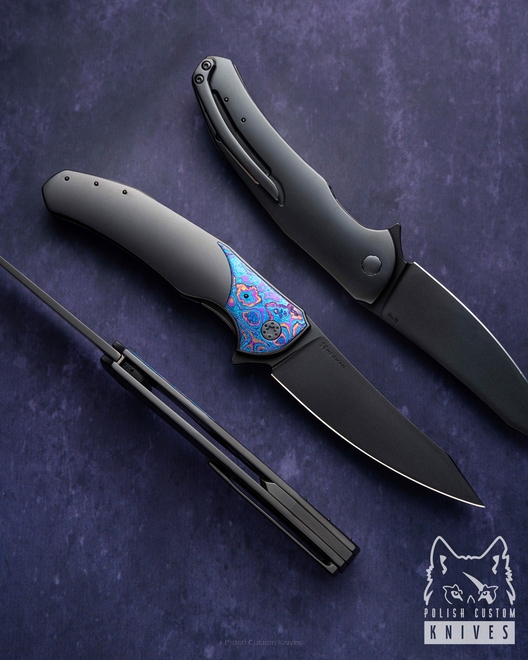 NÓŻ SKŁADANY FOLDER ISHTAR #0595 M398 DLC LEWORĘCZNY HERMAN KNIVES