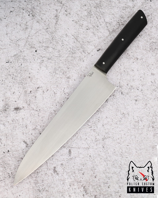 NÓŻ KUCHENNY CHEF 240 10 M390 CZARNY GRAB PABIŚ KNIVES