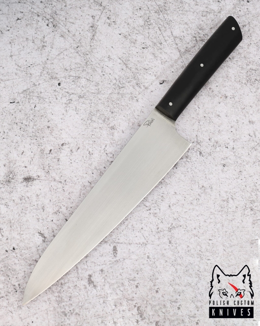 NÓŻ KUCHENNY CHEF 240 10 M390 CZARNY GRAB PABIŚ KNIVES