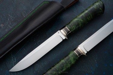 NÓŻ SURVIVALOWY MYŚLIWSKI OUTDOOR 5 N690 STABILIZOWANY KLON G10 KIEDI KNIVES