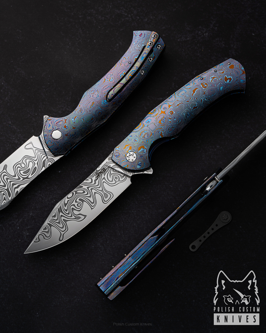 NÓŻ SKŁADANY MANTIS 1 BLACK TIMASCUS DAMACORE HERMAN