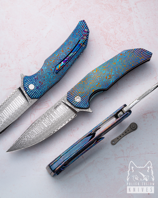 NÓŻ SKŁADANY FOLDER DRAGONFLY 13 TIMASCUS DAMASTEEL HERMAN