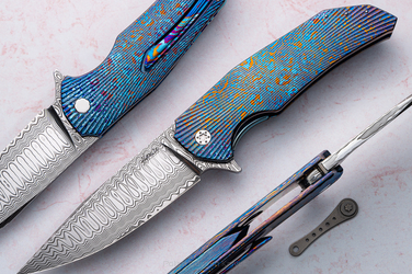 NÓŻ SKŁADANY FOLDER DRAGONFLY 13 TIMASCUS DAMASTEEL HERMAN