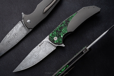 NÓŻ SKŁADANY FOLDER DRAGONFLY #0481 DAMASTEEL HALF DRESS HERMAN KNIVES