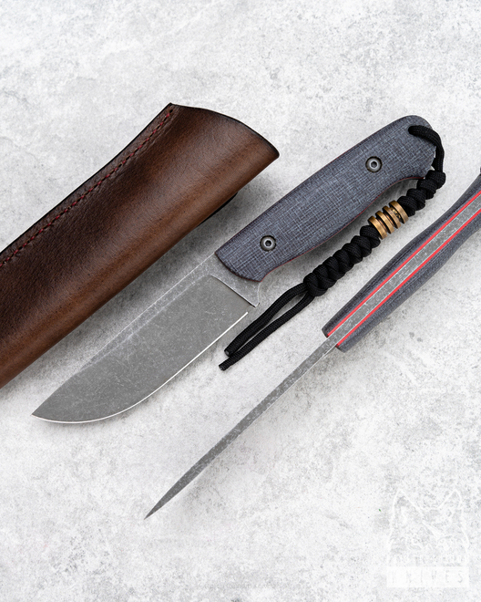 NÓŻ SURVIVALOWY WDOWA MINI 4 MICARTA SZARA D2 TD