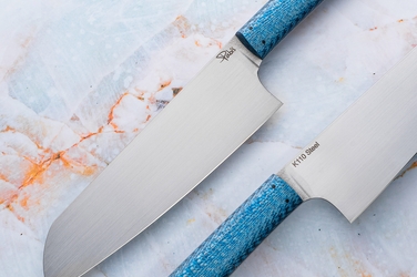 NÓŻ KUCHENNY SANTOKU FULTANG 180 5 D2 BLUE TWIIL PABIŚ