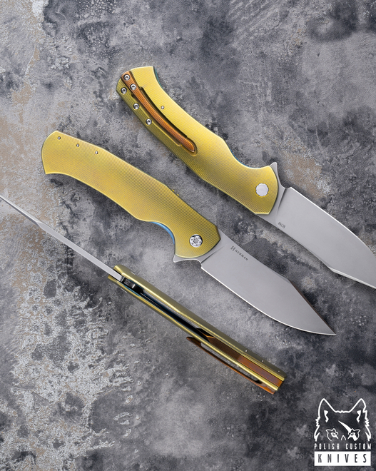 NÓŻ SKŁADANY FOLDER MANTIS 205 LEWORĘCZNY M390 HERMAN KNIVES