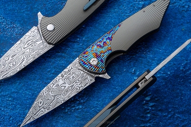 NÓŻ SKŁADANY FOLDER VESPERTILIO #0208 DAMASTEEL HALF DRESS HERMAN KNIVES