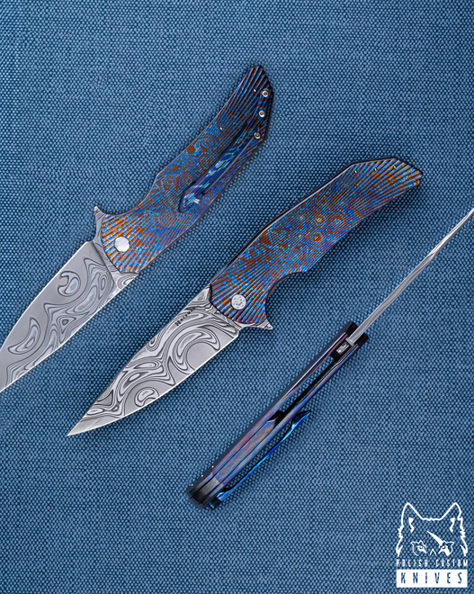 NÓŻ SKŁADANY FOLDER DRAGONFLY 356 TIMASCUS DAMACORE FULL DRESS HERMAN KNIVES