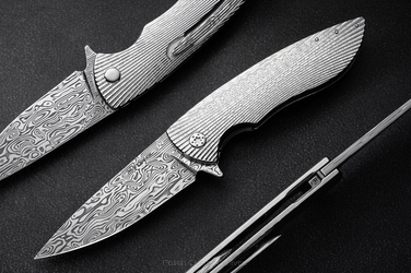 NÓŻ SKŁADANY FOLDER STING #0814 DAMASTEEL FULL DRESS HERMAN KNIVES