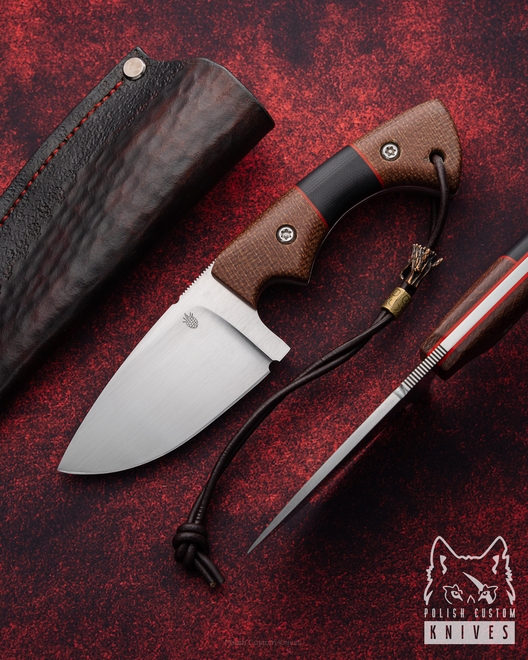 NÓŻ EDC MYŚLIWSKI STRONG BROWN 1 NZ3 MICARTA BM