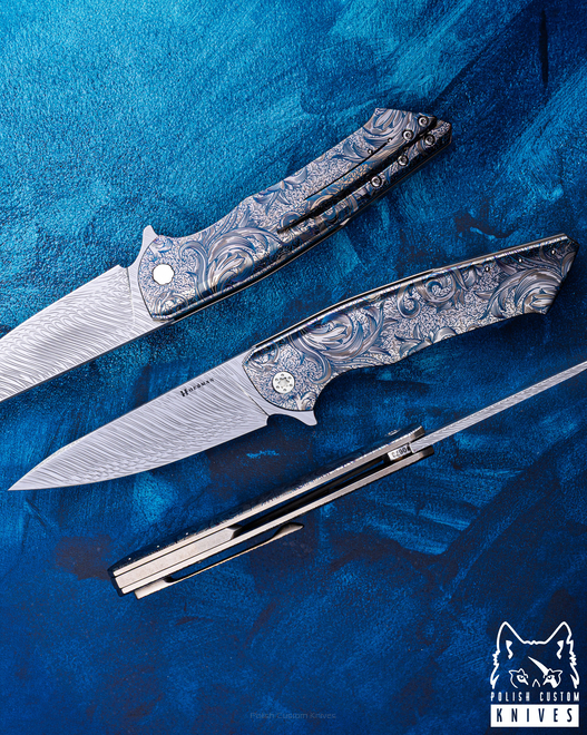 NÓŻ SKŁADANY FOLDER SLIM #0673 DAMASTEEL ETERNAL GARDEN HERMAN KNIVES