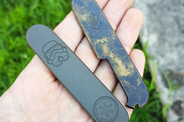 Okładziny do scyzoryka Victorinox 91mm  "Stormtrooper" Ti&Brass 127