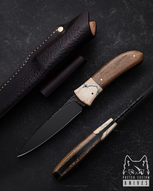 NÓŻ MYŚLIWSKI EDC  GENTELMAN'S KNIFE PREHISTORIC 5 K390 62-63 HRC MAMUT GARUCHI