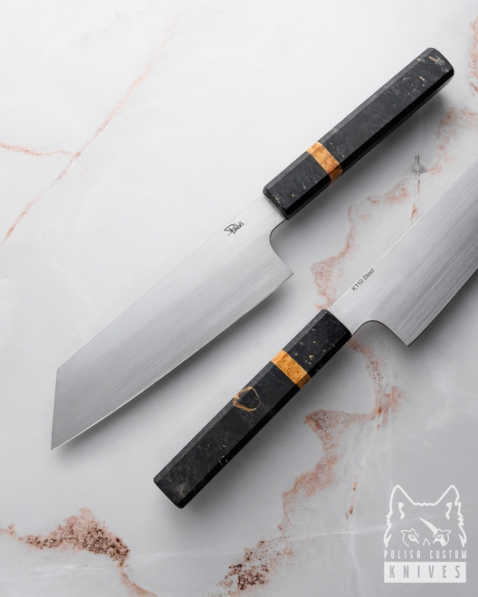 NÓŻ KUCHENNY BUNKA 170 4 D2 KLON CZARNY PABIŚ KNIVES