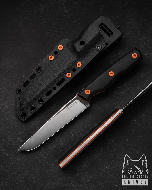 NÓŻ TAKTYCZNY MYŚLIWSKI D.A.Z EDC 1 N690 STABILIZOWANY CZARNY GRAB RAVS