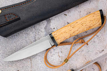 NÓŻ MYŚLIWSKI KAREL K110 1 BRZOZA KARELSKA GARUCHI KNIVES