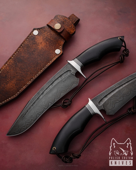 NÓŻ SURVIVALOWY TAKTYCZNY AGNAR 1 DAMAST SIMON'S KNIVES