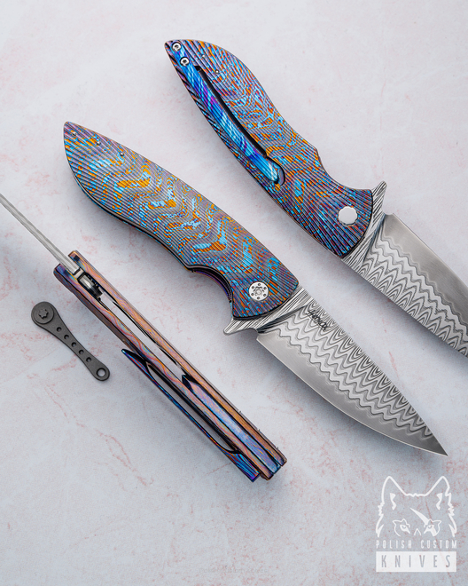 NÓŻ SKŁADANY FOLDER STING 1 LEFTY DAMACORE TIMASCUS HERMAN