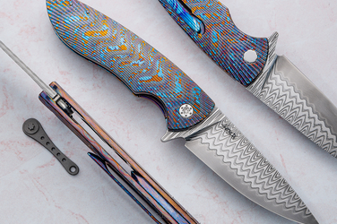 NÓŻ SKŁADANY FOLDER STING 1 LEFTY DAMACORE TIMASCUS HERMAN