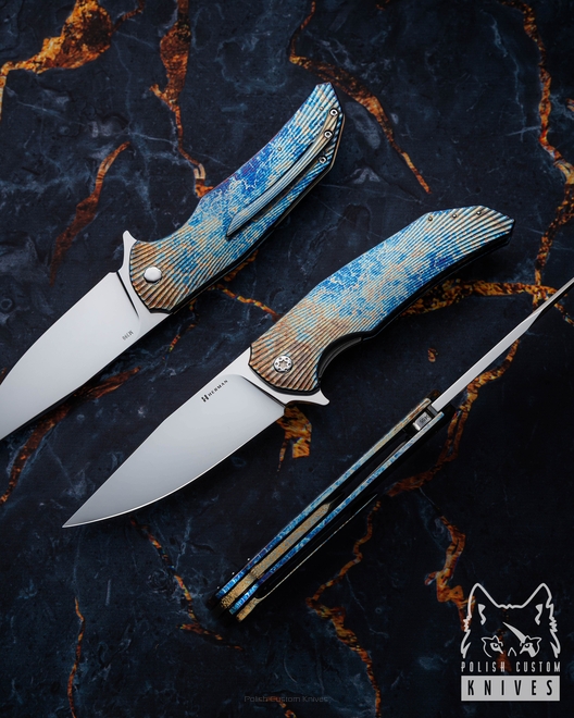NÓŻ SKŁADANY FOLDER DRAGONFLY #0455 M390 ENTROPIA HERMAN KNIVES