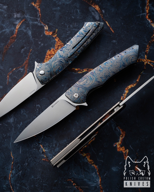 NÓŻ SKŁADANY FOLDER SLIM #0654 M390 ETERNAL GARDEN HERMAN KNIVES