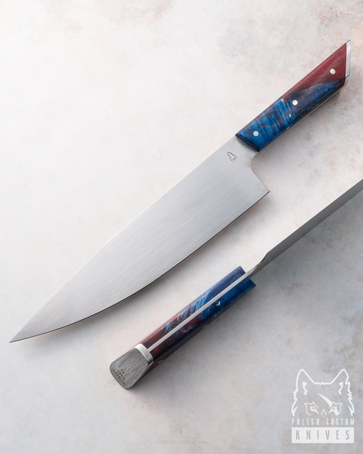 NÓŻ KUCHENNY CHEF 210 N690 31/2022 STABILIZOWANA CZECZOTA KLONU LAS